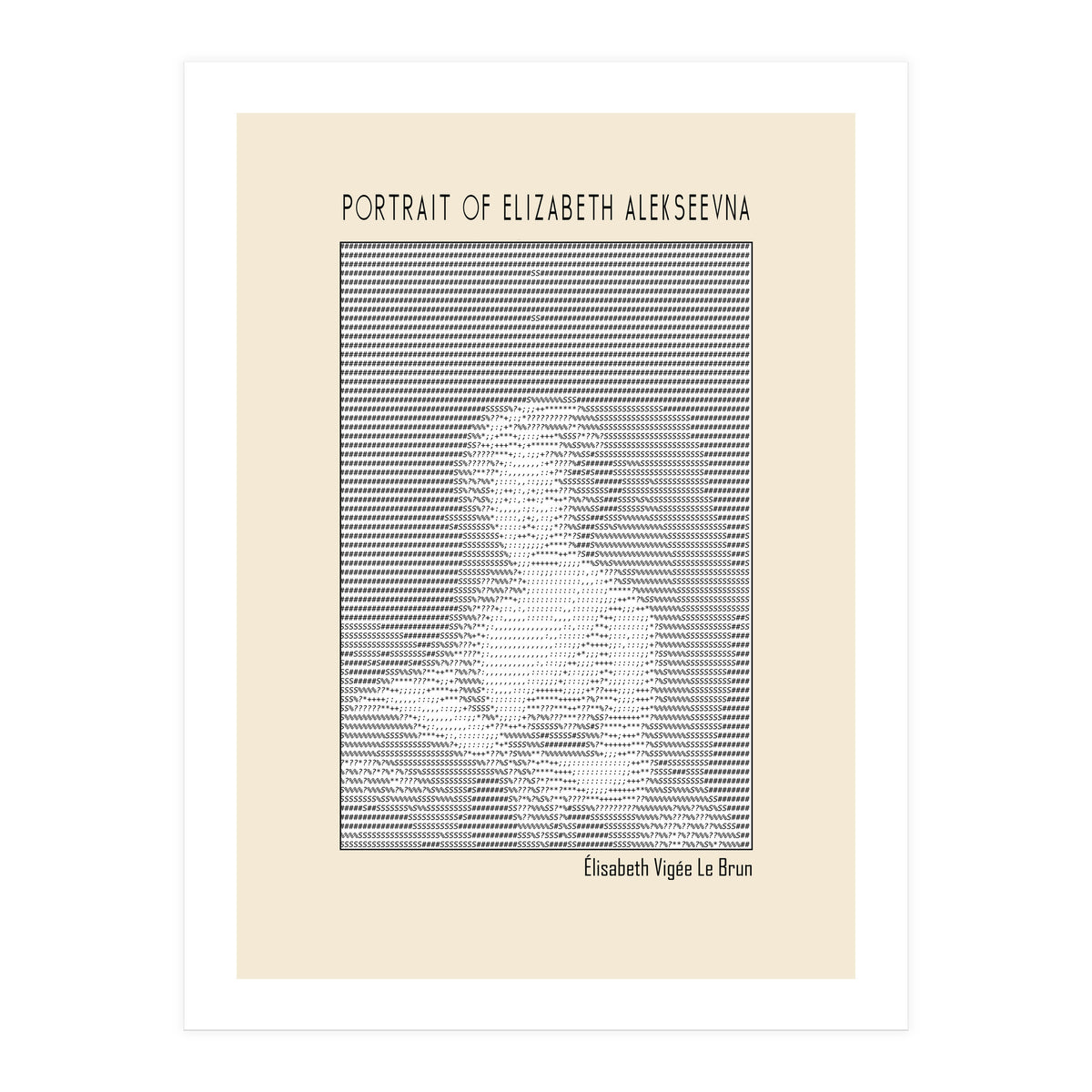 Portrait Of Elizabeth Alekseevna Wife Emperor Alexander I (Print Only)