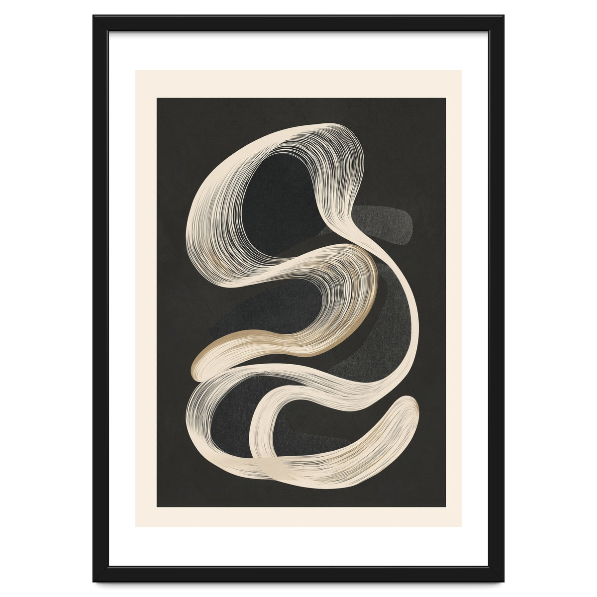 Monochrome Flow Abstract Line Movement