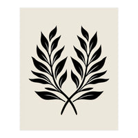 Minimalist Laurel Wreath: Botanical Line Art (Print Only)
