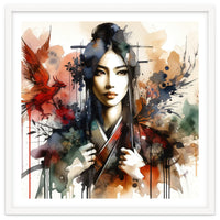 Phoenix Spirit Asian Warrior Portrait