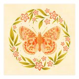 Retro Floral Butterfly (Print Only) thumbnail