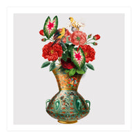 flower vase collage art (Print Only)