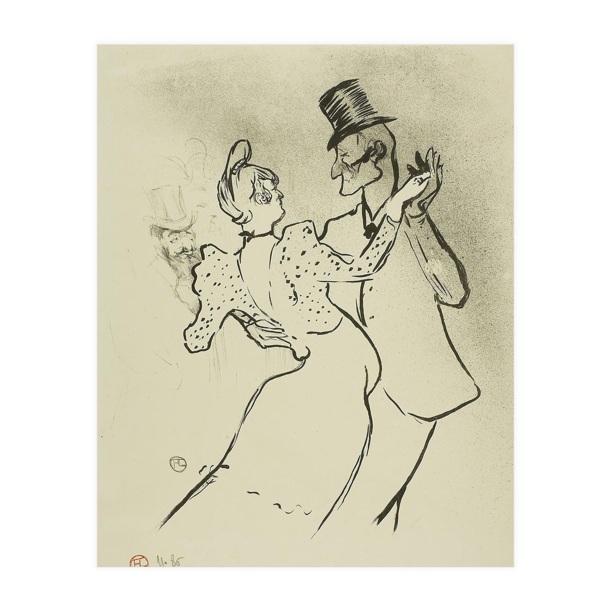 La Goulue. Henri de Toulouse-Lautrec; French, 1864-1901. Date: 1894. Dimensions: 308 × 254 mm (im... (Print Only)