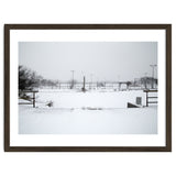 Baseball field covered in snow thumbnail