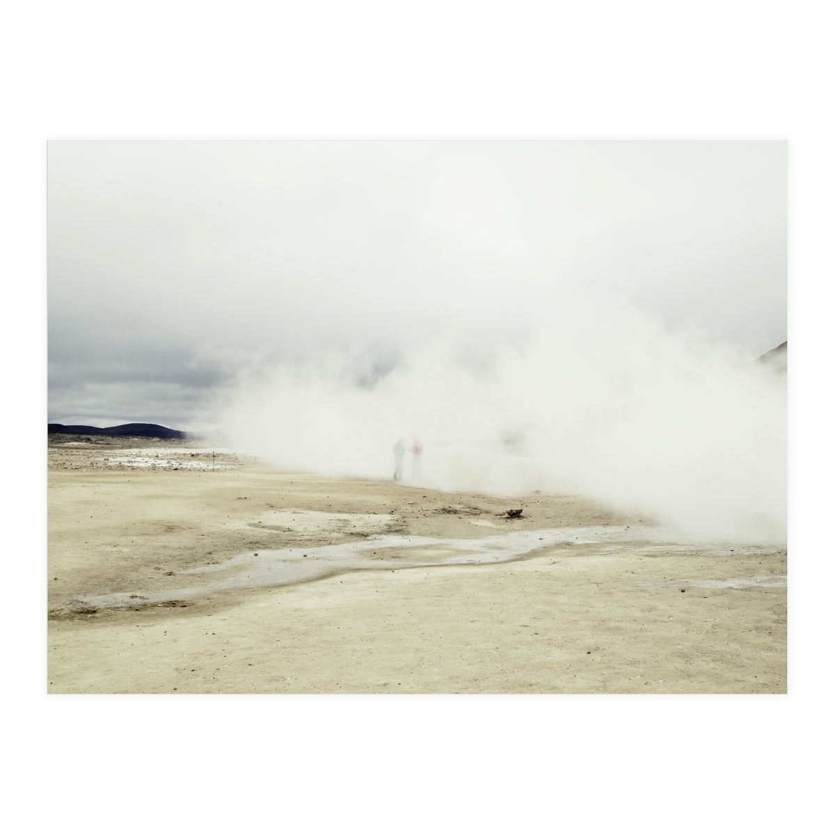 Tourists hidden in the hot spring steam -  Iceland  (Print Only)