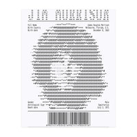 Receipt Art Jim Morrison (Print Only)