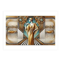 Gatsby Woman Art Deco Scene (Print Only)