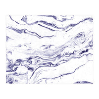 Navy Blue Marble #society6 #decor #marble (Print Only)