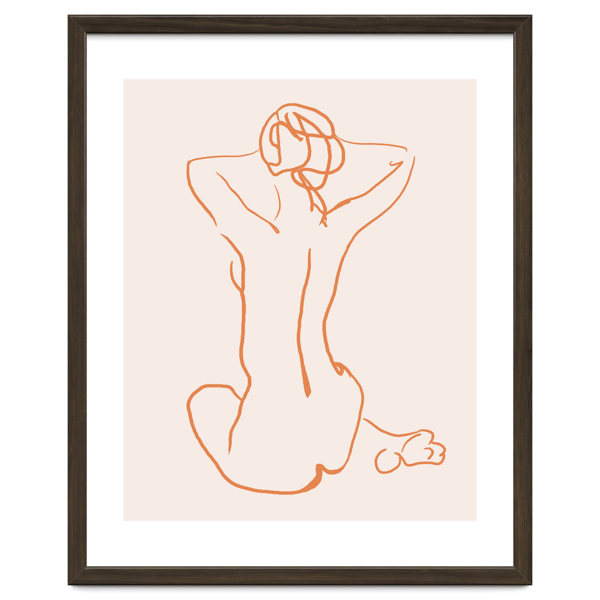 Femina, Abstract Minimal Woman Line Art Sketch, Drawing Feminine Empower Express