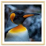Close Up Of King Penguin In The Rain thumbnail