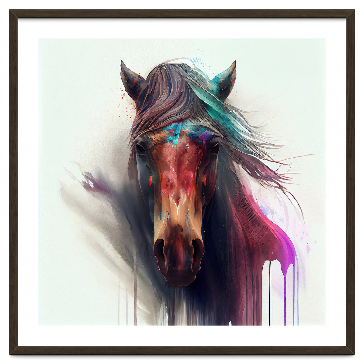 Wild Horse Face Portrait