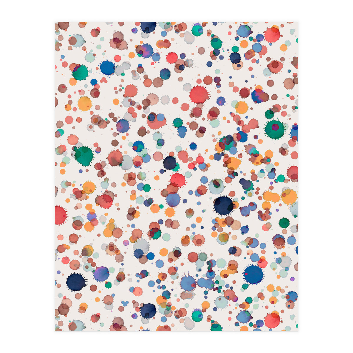 Drops Watercolor Texture Blue (Print Only)