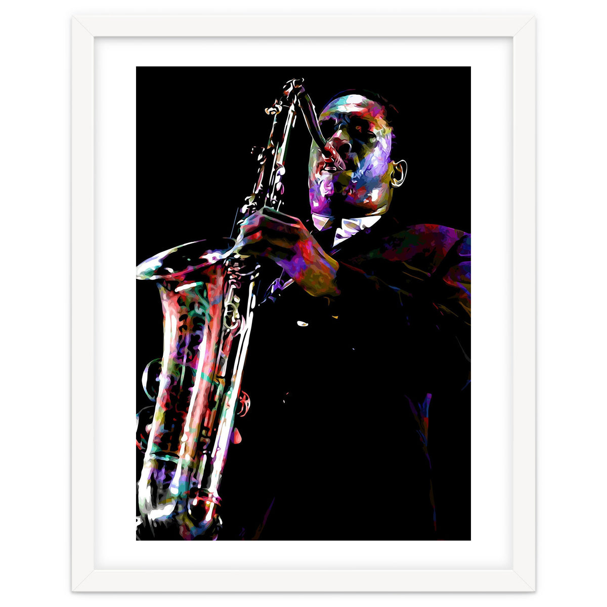 John Coltrane American Jazz Saxophonist Colorful