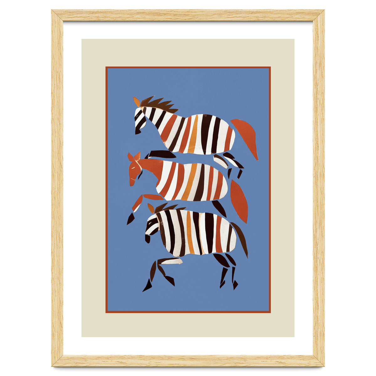 Striped Running Horses