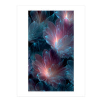 Luminous Bioluminescent Floral Abstract (Print Only)