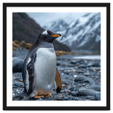 Gentoo Penguin Standing On A Rocky Shore thumbnail