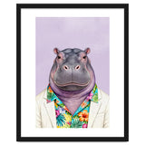 Hippopotamus in Gangster Havana Shirt thumbnail