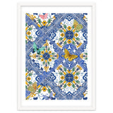 Sicilian Italian Tiles Butterflies And Flowers thumbnail