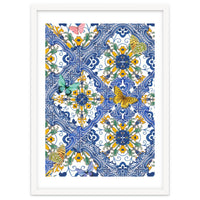 Sicilian Italian Tiles Butterflies And Flowers