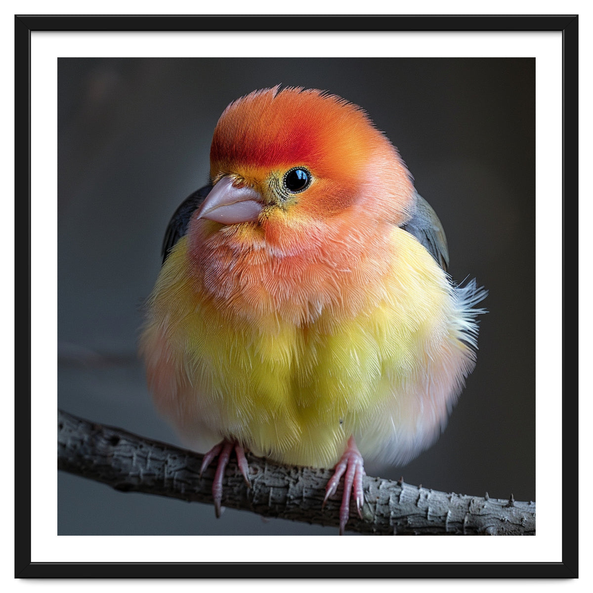 Beautiful Bird With Vibrant Orange And Yellow Plumage