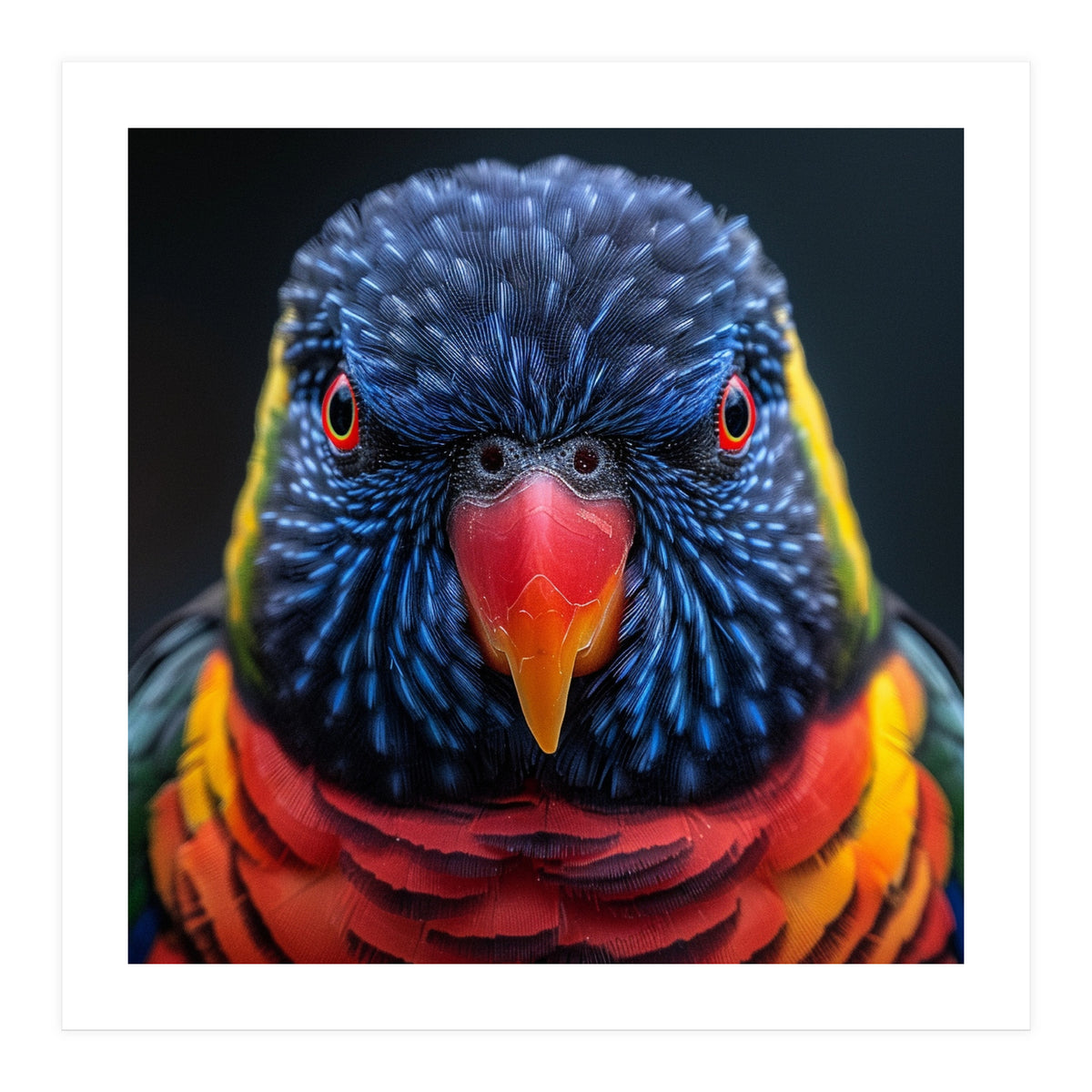 Close Up Of A Colorful Rainbow Lorikeet Bird (Print Only)