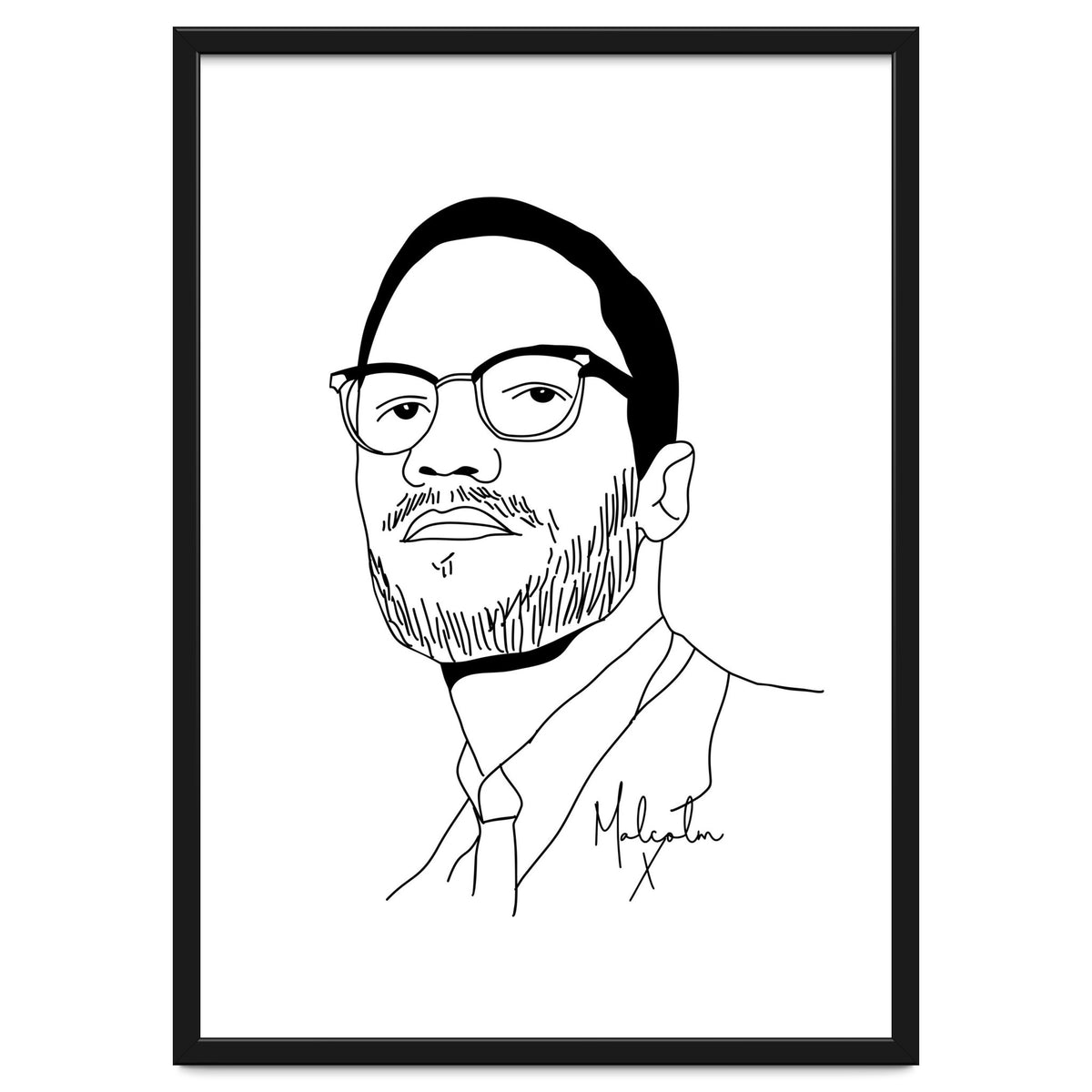 Malcolm X Illustration