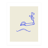 Smoked Love, Line Art Drawing Sketch, Minimalism Doodle Woman Cigarette Cigar Smoke, Eclectic Bohemian Framed (Print Only) thumbnail