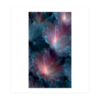Luminous Bioluminescent Floral Abstract (Print Only)