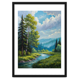 Serene Mountain River Landscape Oil Painting thumbnail