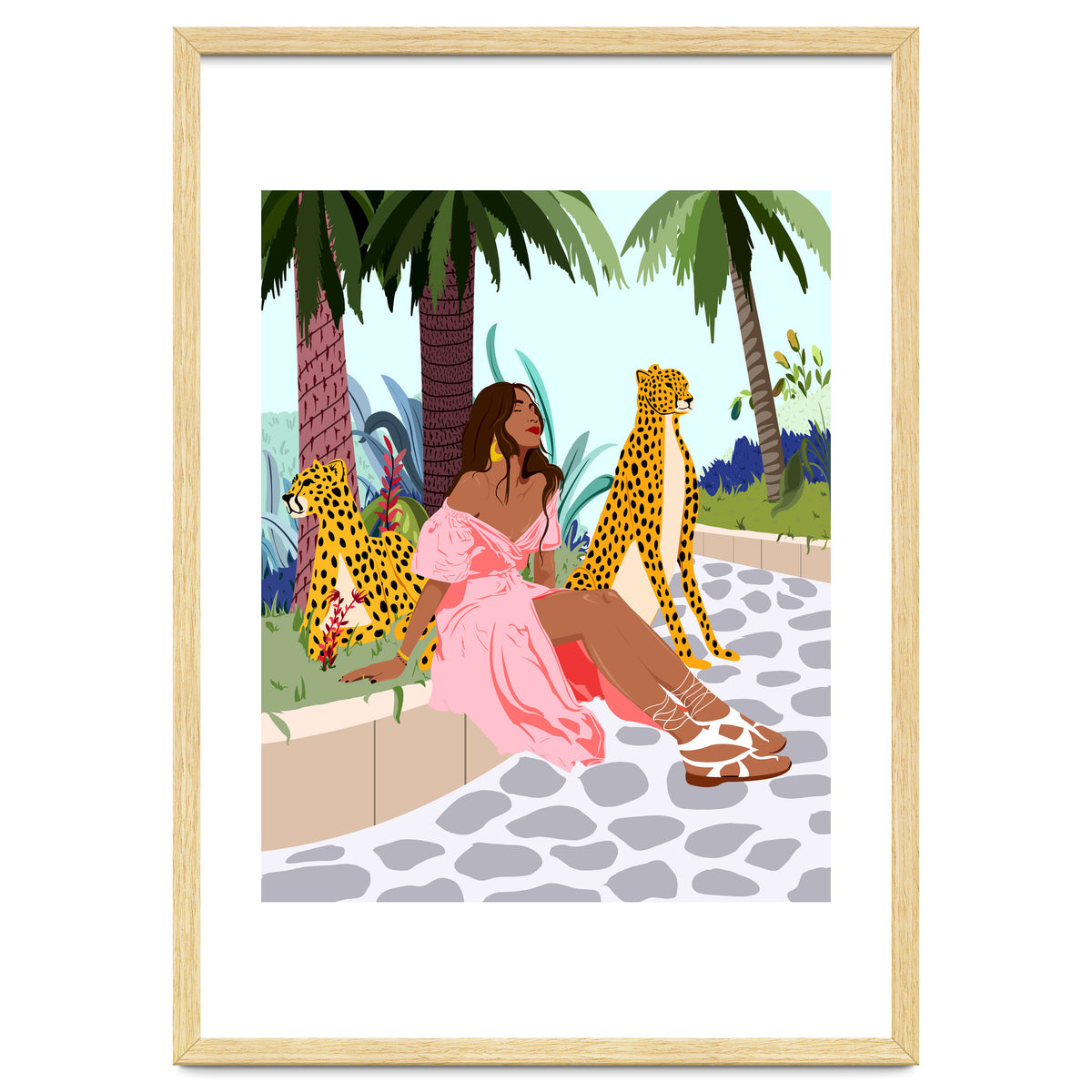 Spirit Animal, Cheetah, Leopard, Tiger Wildlife, Tropical Jungle Wild Cat Animals, Bohemian Woman Travel Garden Nature