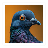 Close Up Of A Pigeon's Head And Neck (Print Only) thumbnail