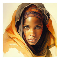 Watercolor Tuareg Woman #11 (Print Only)