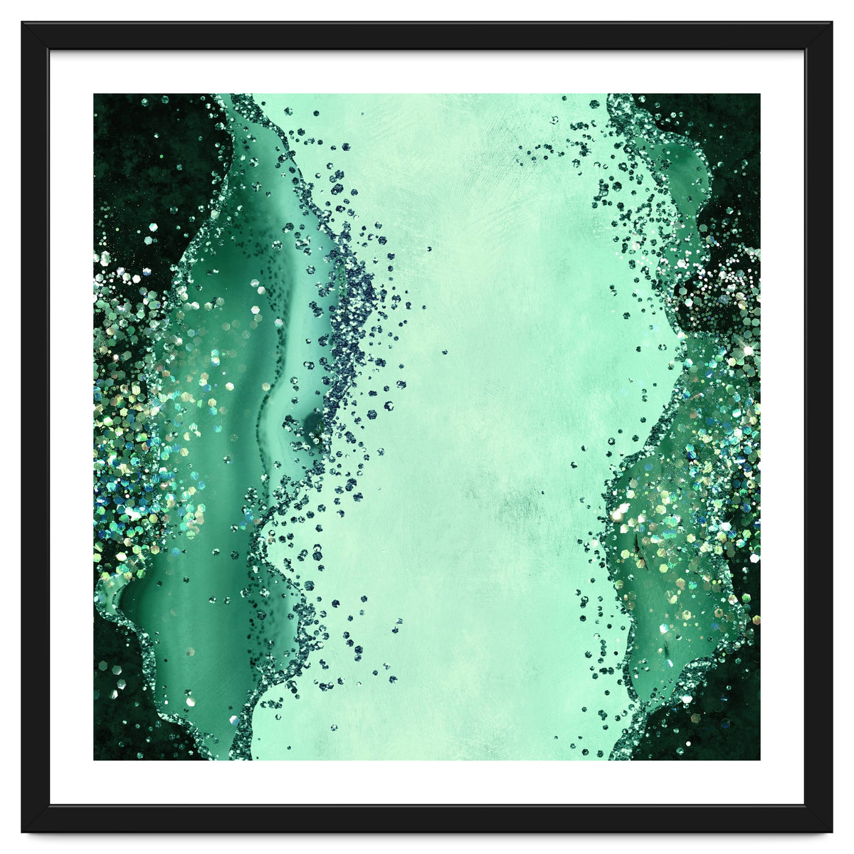 Emerald Glitter Agate Texture 01