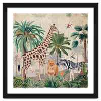 Vintage Fantasy African Animals Safari