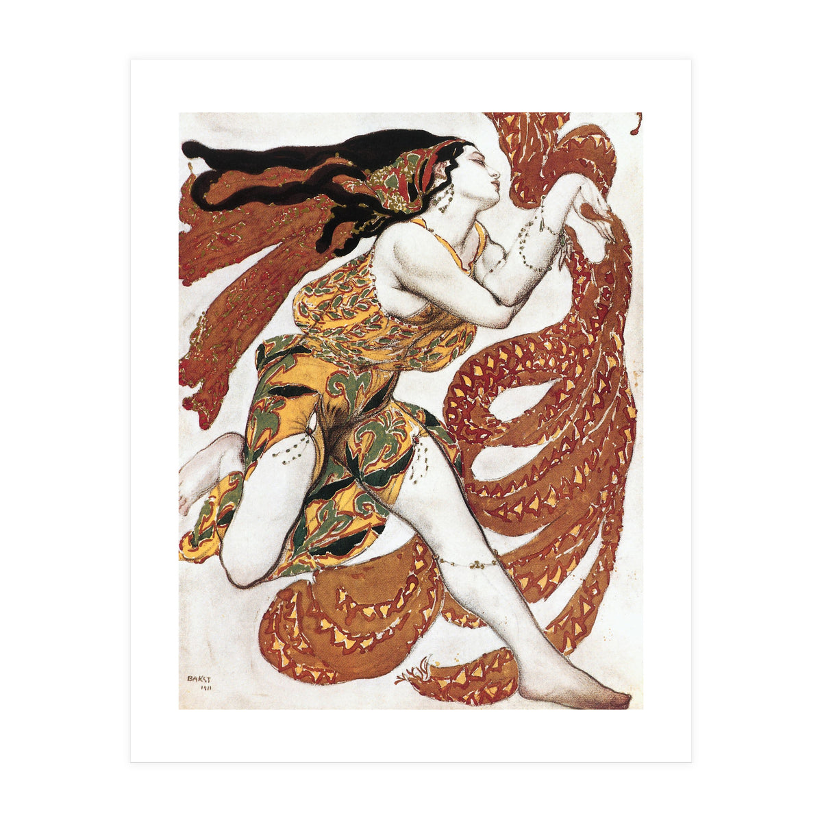 Costume sketch for a Bacchante, from the ballet &quot; Narcissus&quot. (Print Only)