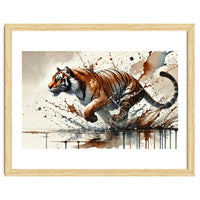 Dynamic Tiger In Motion