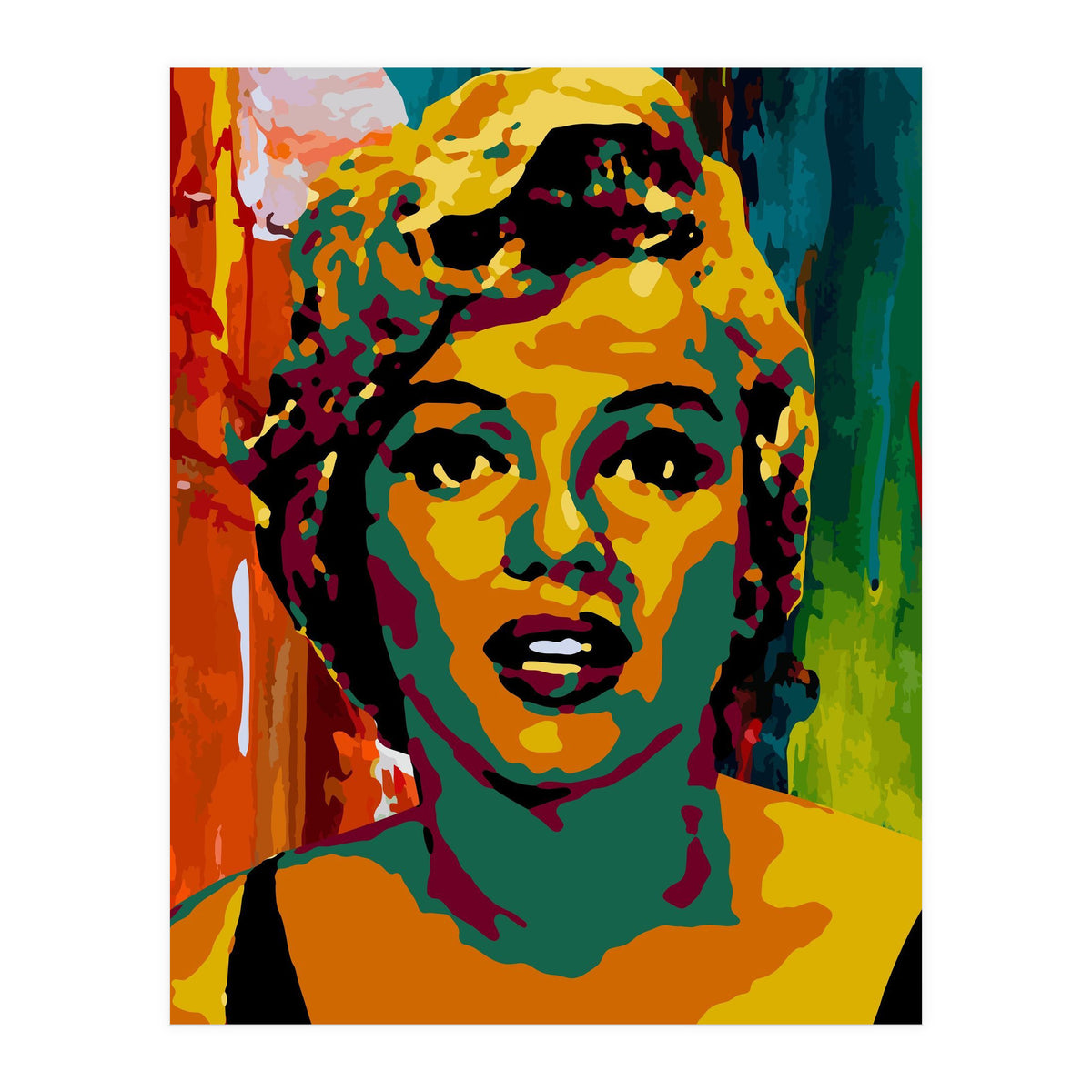 Marilyn Monroe Colorful abstract 3 (Print Only)