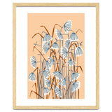 Linocut Flower Meadow Peach Fuzz thumbnail