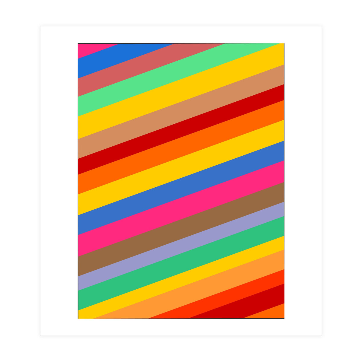 Rainbow Retro Paatern (Print Only)