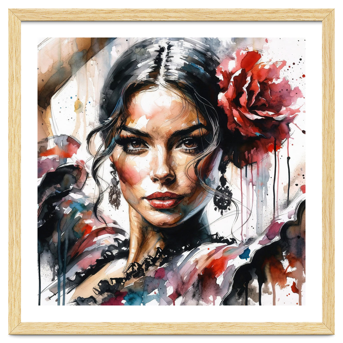 Watercolor Flamenco Dancer #2