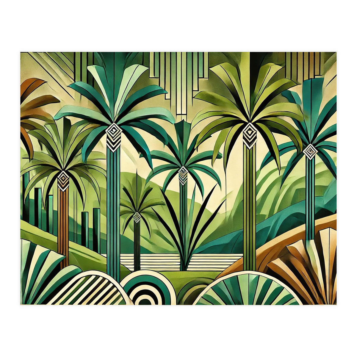 Tropical Art Deco Oasis (Print Only)