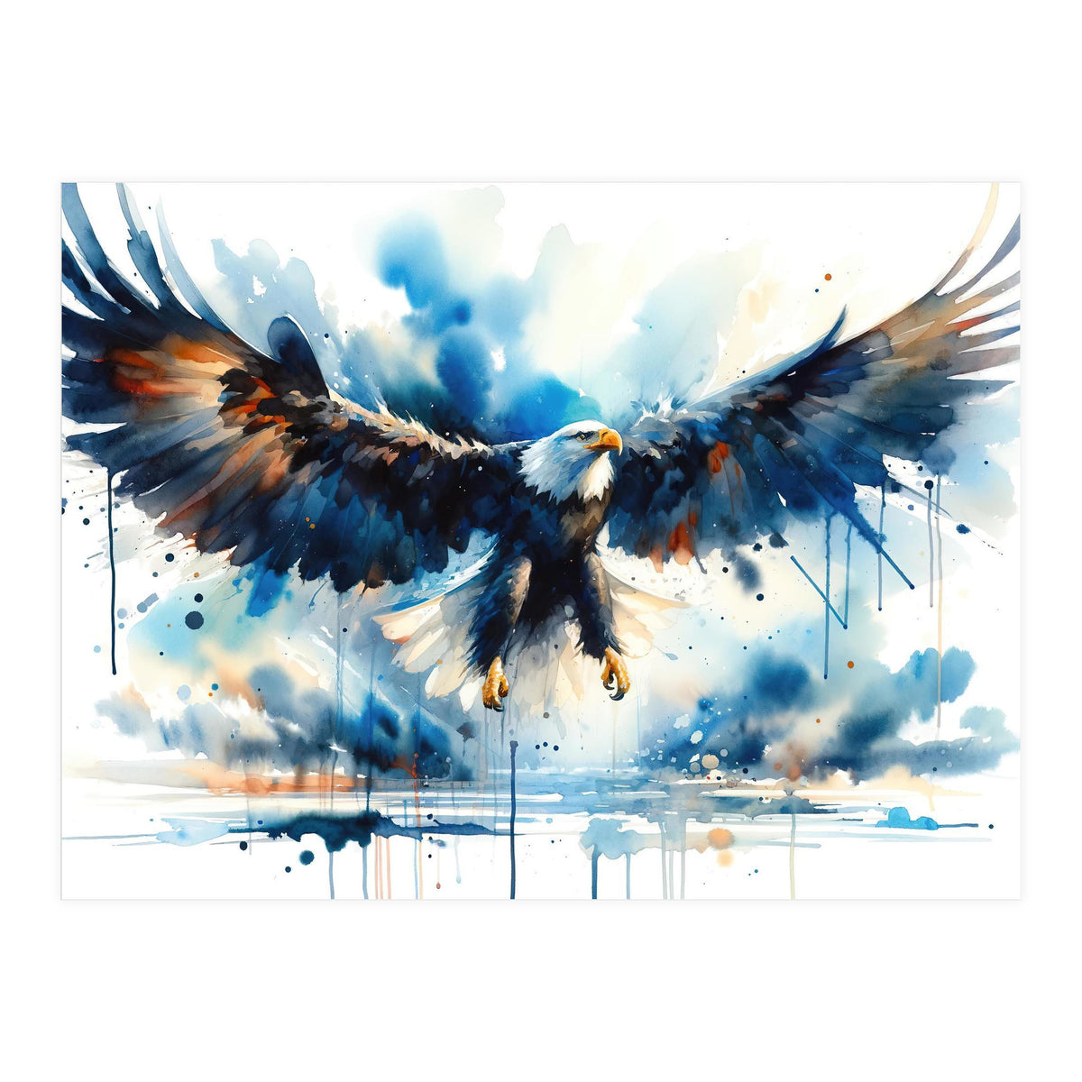 Soaring Spirit Of Freedom Eagle In Flight (Print Only)