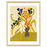 Floral Contemporary Still Life Mustard Yellow thumbnail