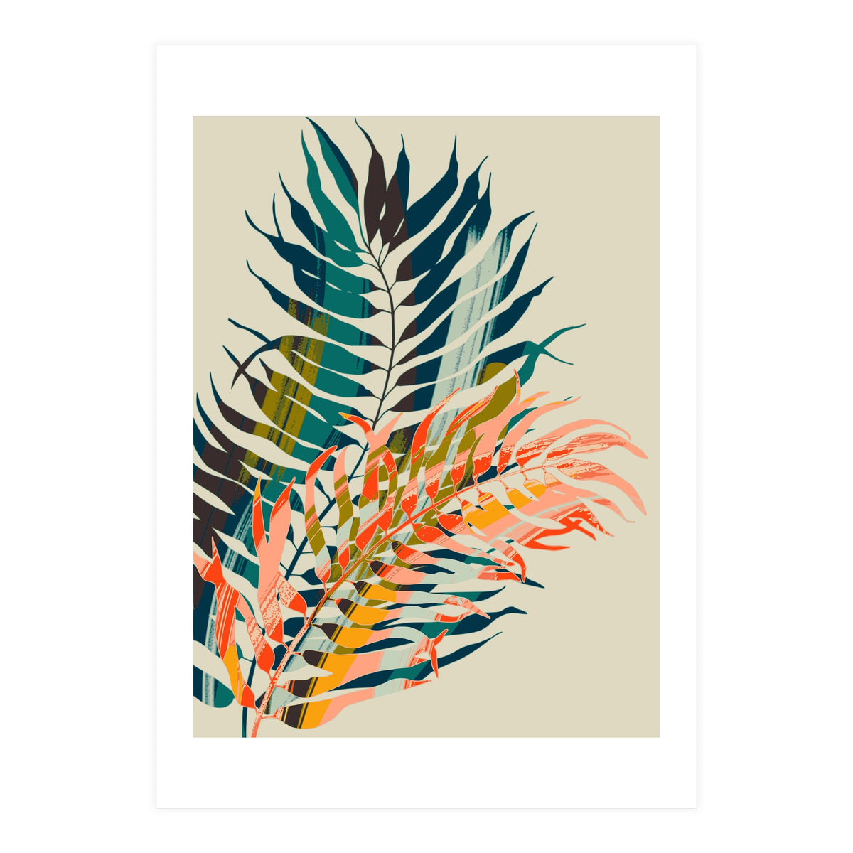 Colorful Palm Leaves (Print Only)