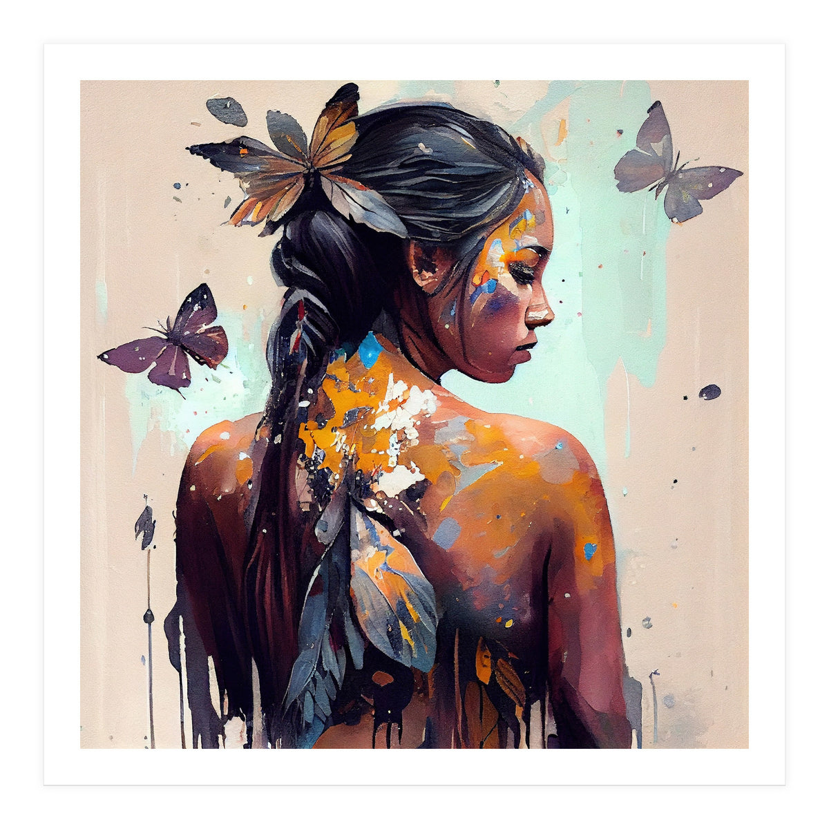 Powerful Butterfly Woman Body #2 (Print Only)