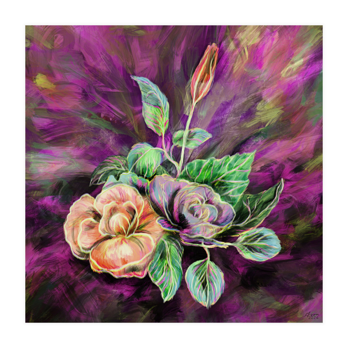 Bloom I (red) (Print Only)