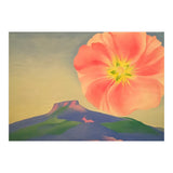 Georgia O’Keeffe – Hollyhock Pink with Pedernal (1937) | Vibrant Modernist Floral Landscape of New Mexico (Print Only) thumbnail
