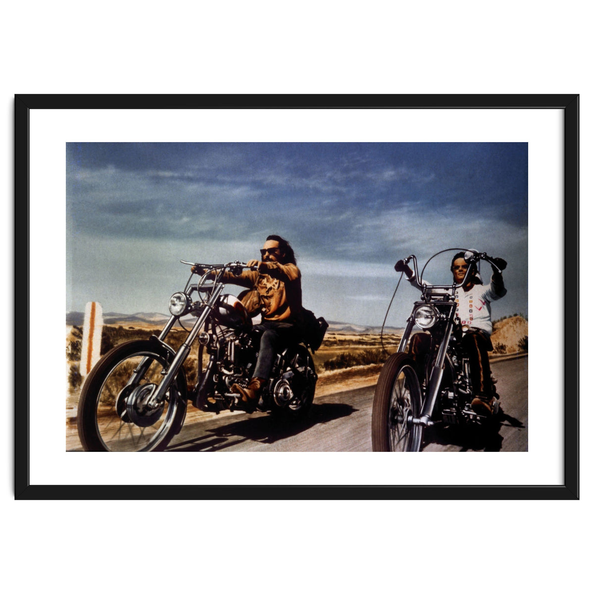 DENNIS HOPPER and PETER FONDA in EASY RIDER (1969), directed by DENNIS HOPPER.