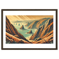 Vintage Cliffside Serenity Poster