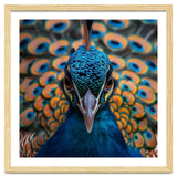 Close Up Peacock Head And Eye With Feathers thumbnail